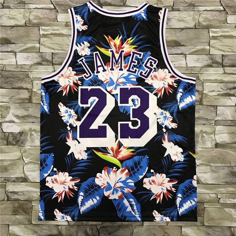 Men Los Angeles Lakers 23 James black Heat transfer 2021 NBA Jersey